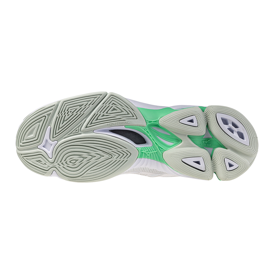 Mizuno WAVE VOLTAGE 2 MID White/Black/Frozen Emerald
